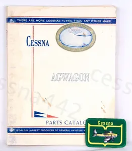 CESSNA Factory OEM AGWAGON Parts Catalog Manual 1966 188 #P330-12 & Patch RARE